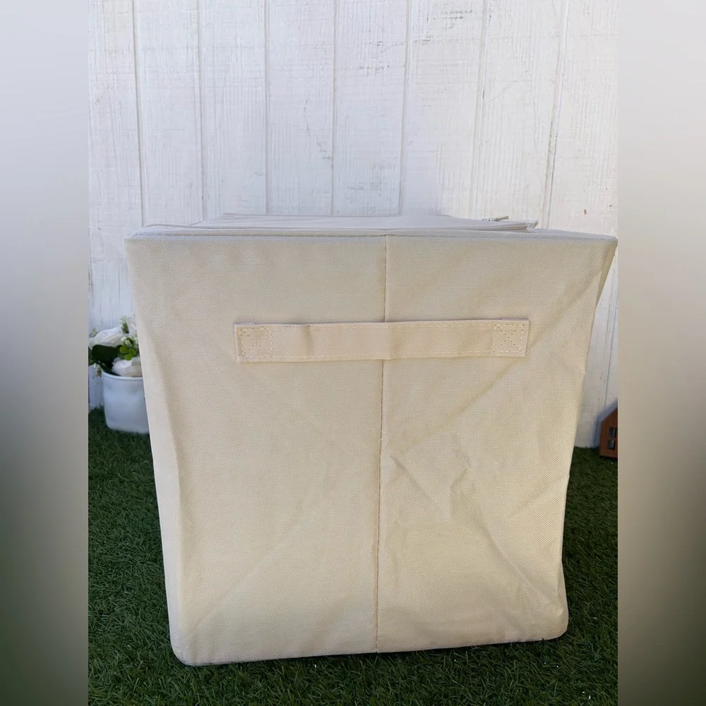 Sorbus Storage Bins, Foldable Stackable Container Beige = 6  bins NEW
